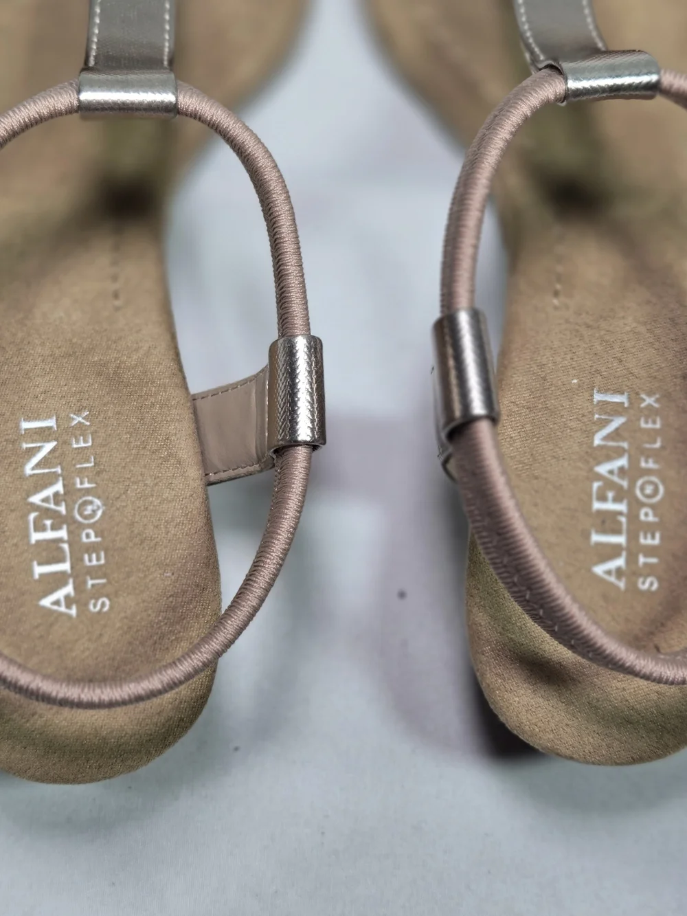 ALFANI Rose Gold Wedge Sandal Womens 5.5 Boho Beach Soft Girl Summer